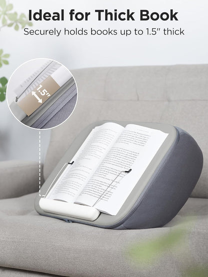 InnoGear Lap Beanbag Pillow Stands Book Holder, Hands-Free Tablets Mount Holder Cozy for Reading in Bed Desktop Accessories for iPad Kindle Books E-Reader