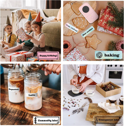 Phomemo Label Maker, D30 Portable Bluetooth Label Maker Machine with Tape, Small Mini Label Printer, Multiple Templates Fonts Icon Labeler for Home, School, Office