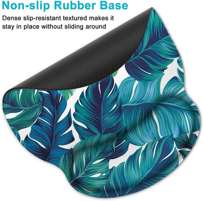 LATEEFAH Mouse Pad with Wrist Rest, 3-in-1 Gaming Mouse Pad, Keyboard Wrist Rest, Ergonomic Memory Foam Mousepad with Wrist Support for Computer Keyboard