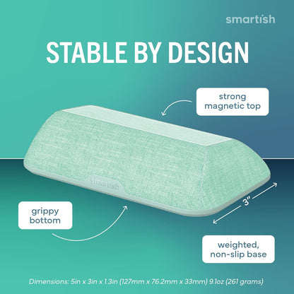 Smartish® Magnetic Cord Holder - Cable Wrangler Organizer with Magnet Clips for Charger Management on Desktop, Nightstand for USB-C + Lightning - Lightly Toasted Beige