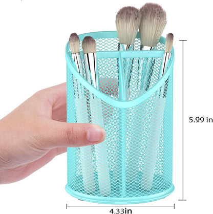 Delifox 2 Pack Pen Holder Mesh Round Pencil (White)