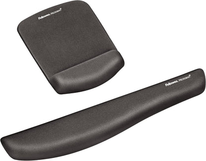 Fellowes PlushTouch Foam Keyboard Wrist Rest with MICROBAN - Black (9252101)