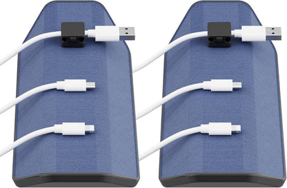 CHARGEWORX Magnetic Cable Organizer – Weighted Non-Adhesive Cord Holder with 3 Magnetic Clips for USB-C, Lightning & MagSafe Cables – Desk, Office & Nightstand Cable Management