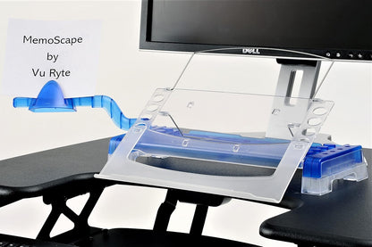 MemoScape Adjustable in-Line Document Holder for Typing | Reduces Neck Strain, Improves Focus, Boosts Desk Organization, and Workflow | Paper Holder Stand for Desk and Home Office - Black (VUR 2060)