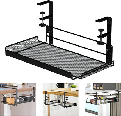 Under Desk Cable Management Tray Cord Wire Shelf Organizer (Large)