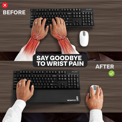 Grifiti Fat Wrist Pad 12" x 4” x 0.75" Inch Keyboard Rest Thick Small Ergonomic Computer Keyboards Hand & Palm Wrists Rests Support Carpal Tunnel Resting Pads Gaming Accessories (Wide 12 x 4 x 0.75)