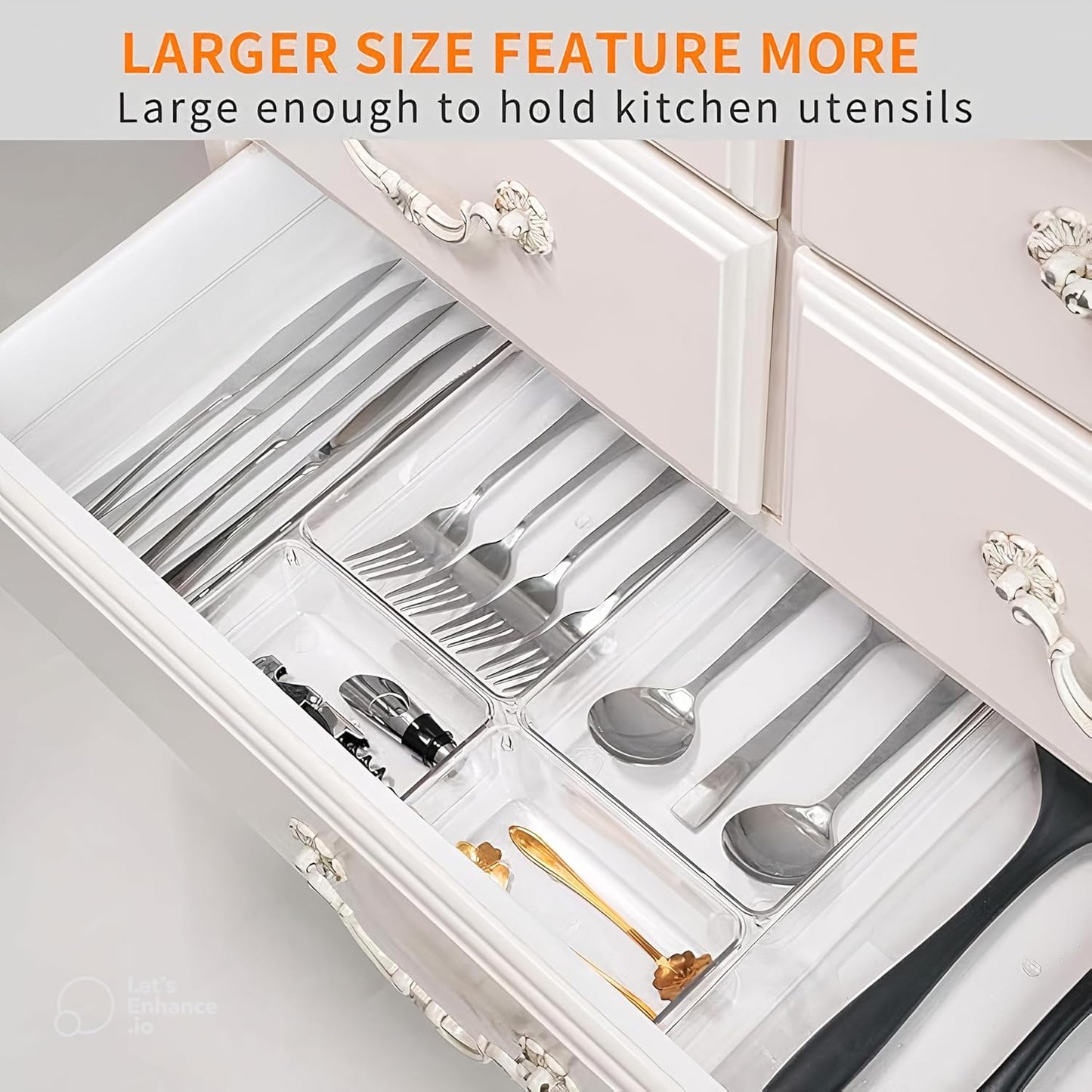 15-Pack Clear Drawer Organizer Set – Multi-Size Acrylic Storage Bins for Kitchen, Makeup, Office & Bathroom – Stackable Plastic Trays for Home, Desk & Vanity Organization