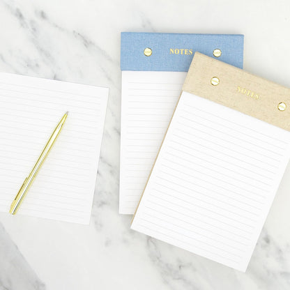 ELYN Lined Spiral Journal, Linen Hardcover Notebook with Matching Gold Gel Pen, 252 Pages, 8 in x 5 in - 100 GSM Premium Paper, Spiral Notebook for Home, Office, Notes & Gifts, (Linen)