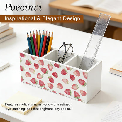 Blue Coquette Bow Pen Holder for Home Office Desk, Girly Office Decor, Preppy Blue Ribbon Bow Aesthetic Wooden Box Sign Pencil Holder for Desk Shelf Organizer