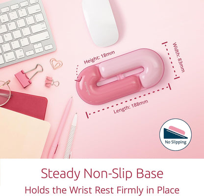 Kensington Duo Gel Loop Wrist Rest for Keyboard, Wrist Pad for Full Size Keyboard, Ergonomic Wrist Pad, Non-Skid Computer Pad with Wrist Support, Pink K62679WW, 17.7" x 3.7"x 0.9”