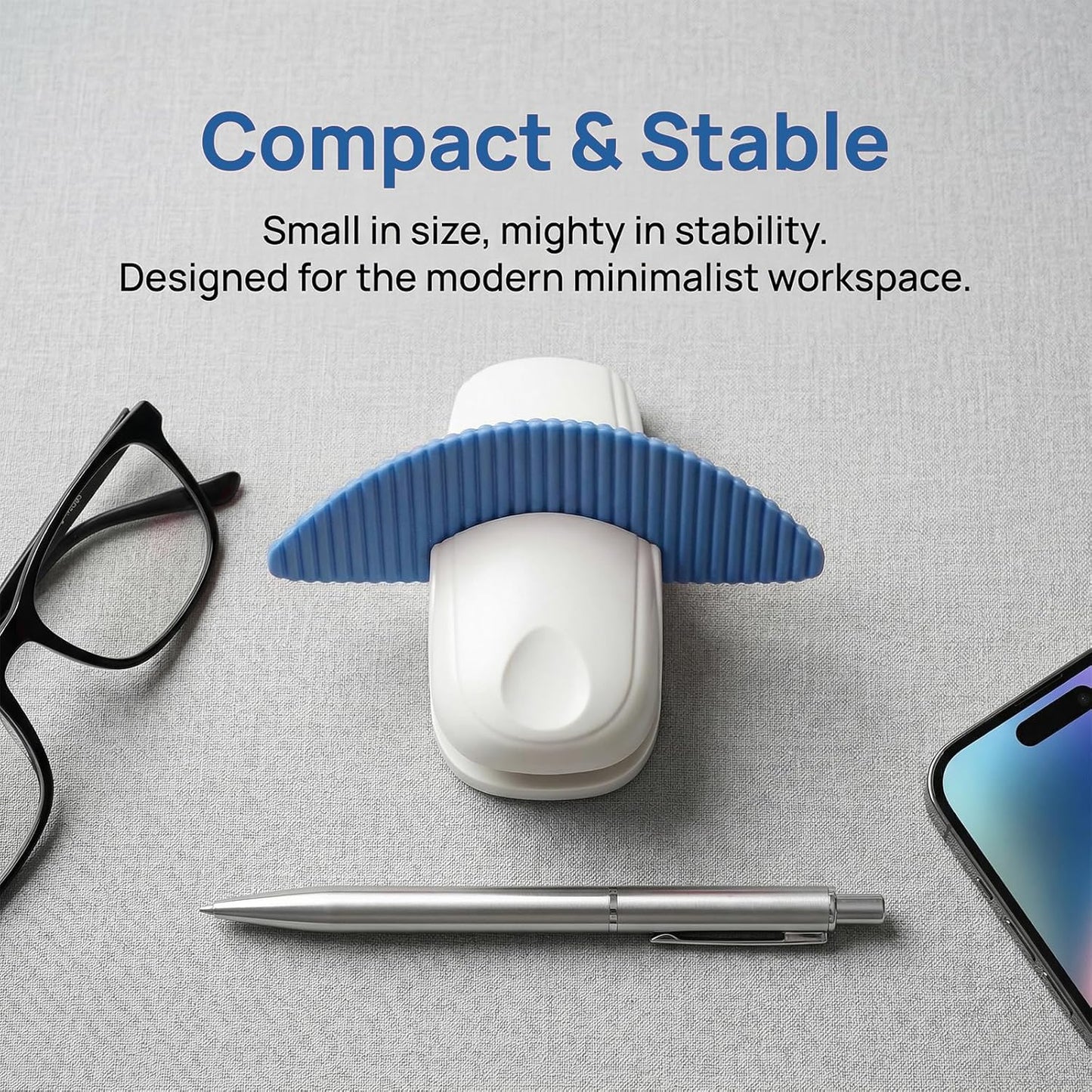 Plastic Document Holder for Typing, Portable Paper Stand with Non-Slip Base for A4 Paper, Compact Reading Clip Holder for Office Desk, Computer, Bank - White