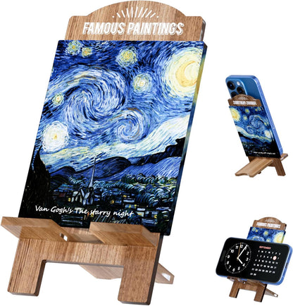 Aesthetic Acrylic Phone Stand – Artistic Desk Holder for Phones, Tablets & E-Readers | Sturdy, Lightweight & Decorative Gift (Water Lilies - Monet)