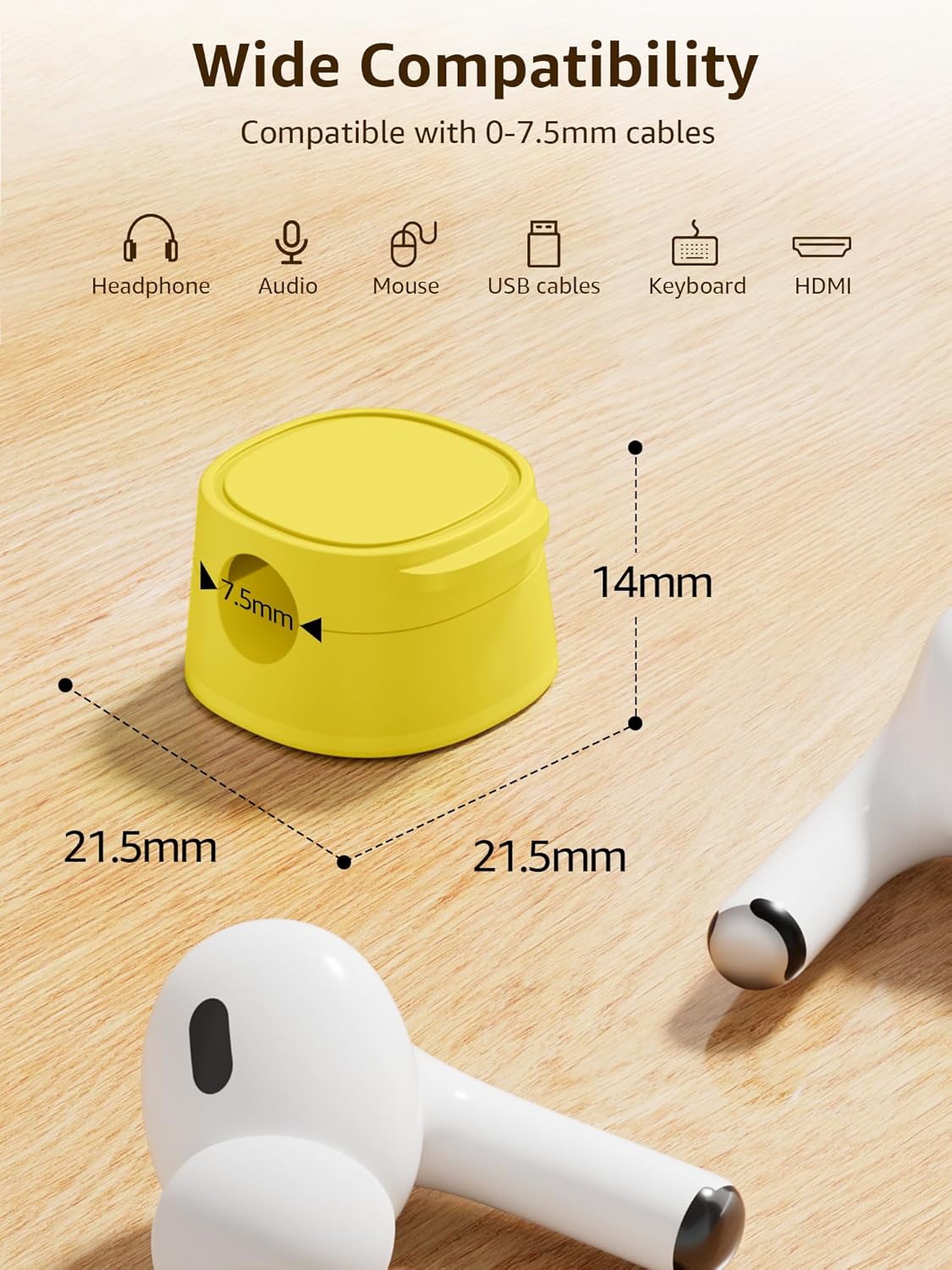 12 Pack Magnetic Cable Clips – [One-Snap Lock] Phone Cord Holder for Desk, Adhesive Magnetic Cord Organiser for Nightstand, Wall, Car – Under Desk Cable Management for Office, Home