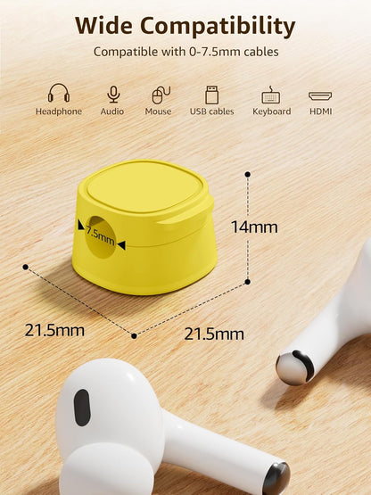 12 Pack Magnetic Cable Clips – [One-Snap Lock] Phone Cord Holder for Desk, Adhesive Magnetic Cord Organiser for Nightstand, Wall, Car – Under Desk Cable Management for Office, Home