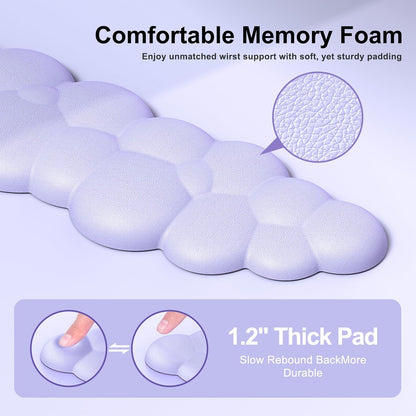 MOKURU Cloud Mouse Pad with Wrist Rest, Cloud Keyboard Wrist Rest, Mouse Pad Wrist Support, Ergonomic Keyboard Mouse Wrist Support White