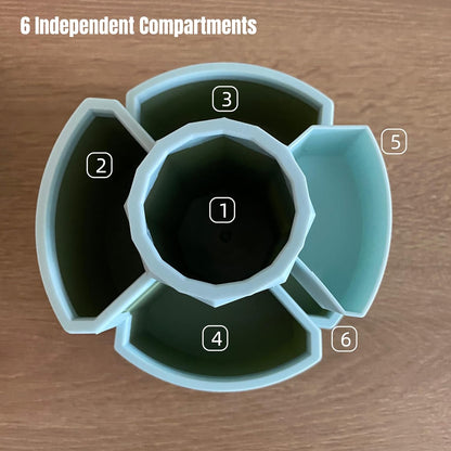 Pencil Pen Holder Desk Organizers Green Desktop Storage Stationery Supplies, Cute Cup Pot for Office, School, Art Supply