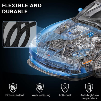 AGPTEK White Cable Sleeve, 2 Pack 5ft - 1.2 Inch Cable Management, Desk Cord Cover Organizer Wire Hider for Computer TV Wire Loom Tubing, Pet Proof Cord Protector from Cat Dog Chewing, White