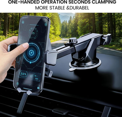 Foldable Phone Stand for Desk | Six Position Adjustable Folding Bracket for Cell Phone | Black Cellphone Holder for Desk & Smartphone Stand | Cellphone & Accessories for Men & Women