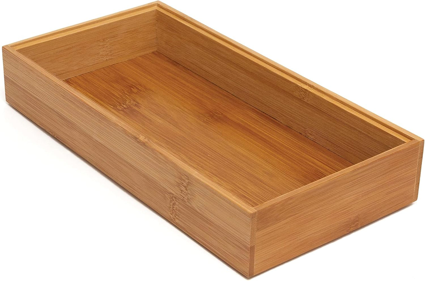 Lipper International 8186S Bamboo Wood Stacking Drawer Organizer Box, 6" x 15"