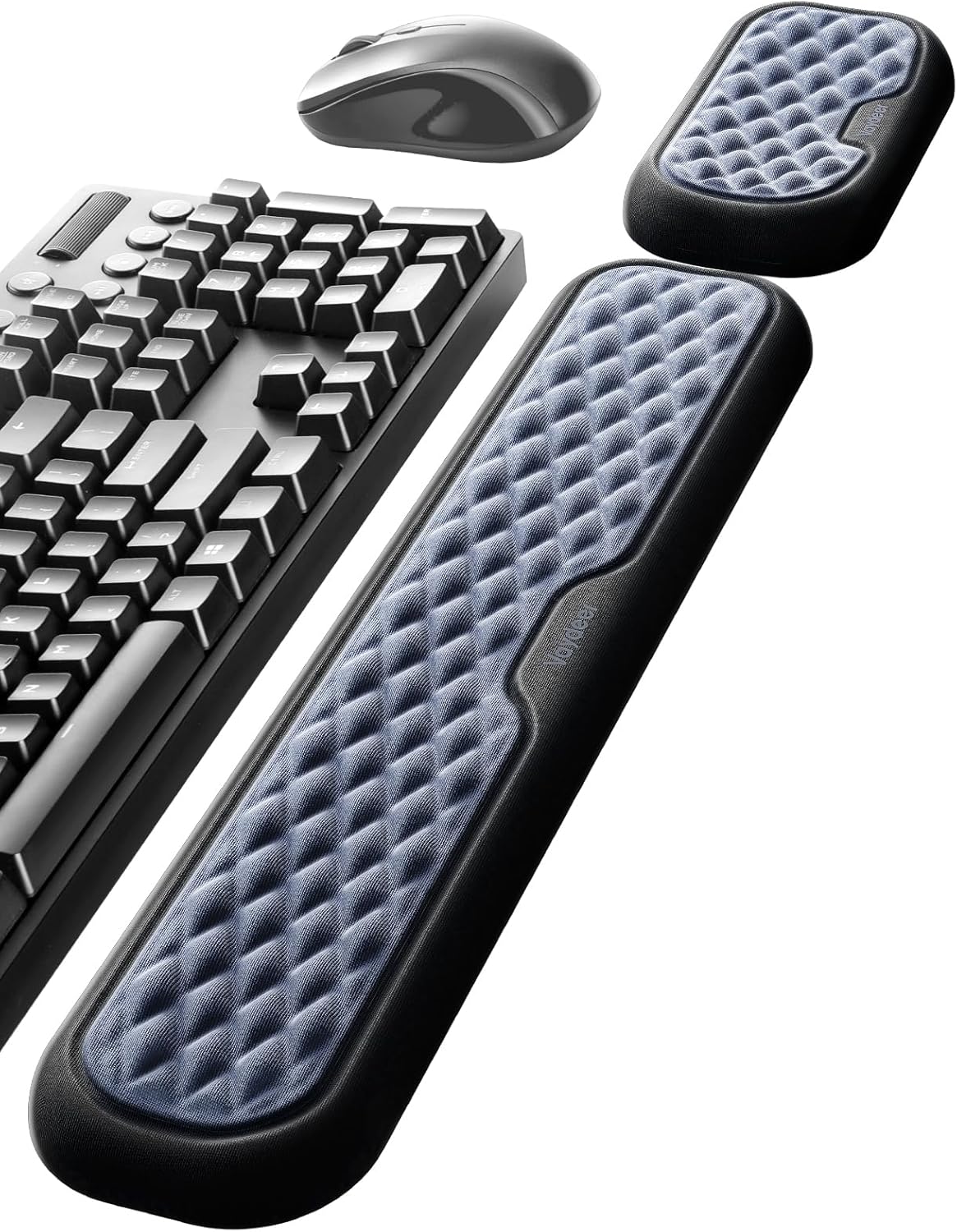 Vaydeer Wrist Rest for Keyboard and Mouse, Computer Ergonomic Wrist Support Pad, Soft Memory Foam Arm Cushion for Desk, Palm Hand Office Laptop Typing