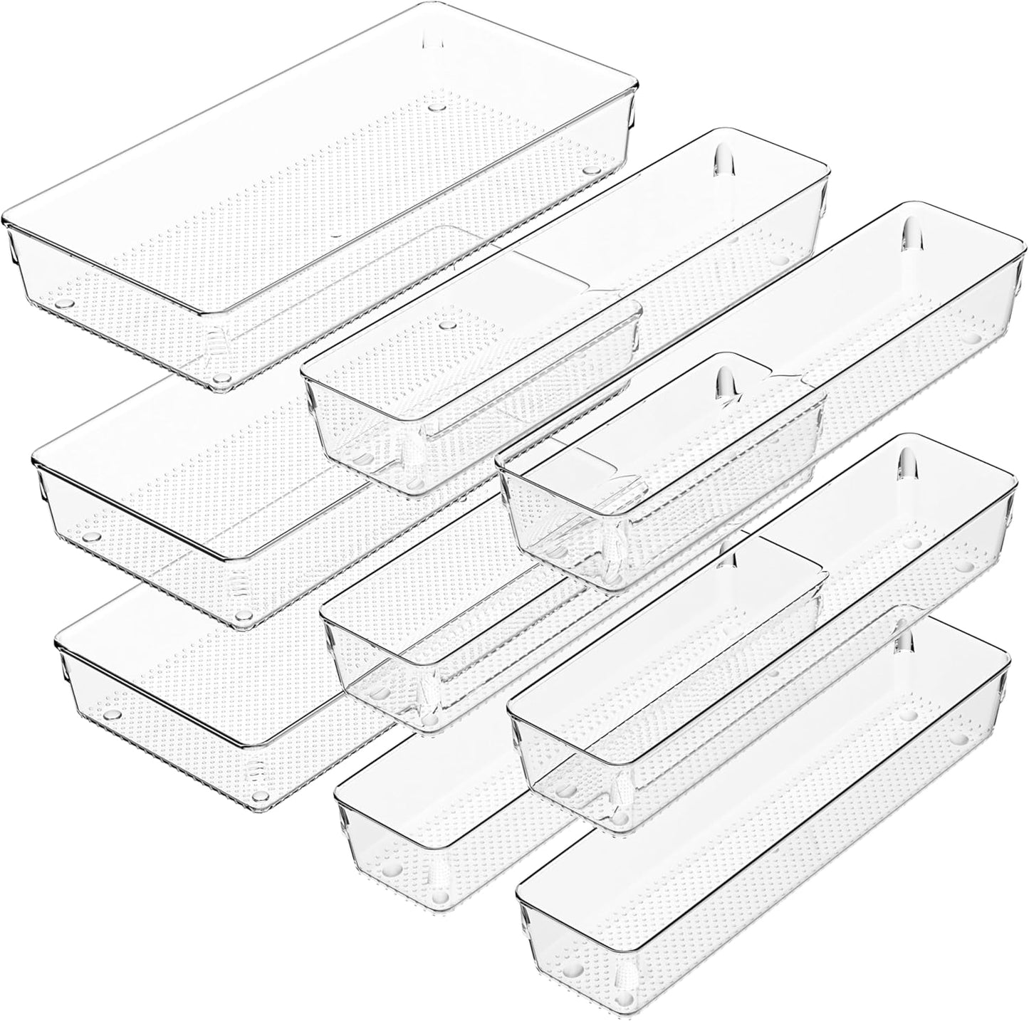 Mesh Tray Silverware Drawer Organizer, Utensil Cutlery Tray Office Supplies with Interlocking Arm Drawer Dividers Organizer for Flatware, Knives,Home,Office, School,Bedroom 12X6'' Black