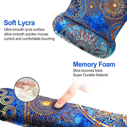 Keyboard Wrist Rest Pad Ergonomic Mouse Pad Set, ToLuLu Gel Mouse Pad Wrist Support for Computer Laptop, Mousepad Keyboard Wrist Support with Memory Foam for Easy Typing Pain Relief, Van Gogh Painting