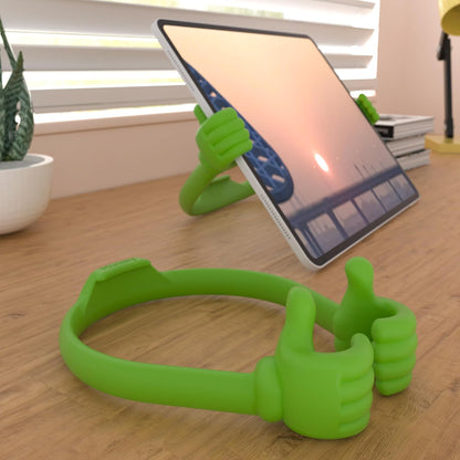 Honsky Thumbs-up Cell Phone Stand Holder,Tablet Stand Cradle for Desk Desktop Smartphone Cellphone Mobile Phone,Tablets - Universal, Adjustable Flexible,Blue
