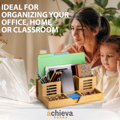 Achieva Bamboo Desk Organizer (71001)