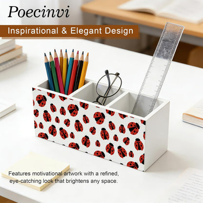 Blue Coquette Bow Pen Holder for Home Office Desk, Girly Office Decor, Preppy Blue Ribbon Bow Aesthetic Wooden Box Sign Pencil Holder for Desk Shelf Organizer