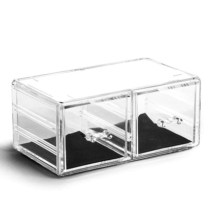 BINO THE MANHATTAN SERIES Acrylic Makeup Drawer Organizer- 3 Drawer Small | Clear Beauty Organizers and Storage| Cosmetic & Makeup Drawer| Home Organization| Jewelry & Vanity Accessories Drawer