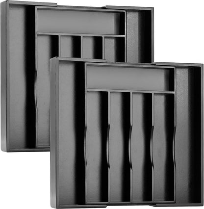 Kitchen Silverware Drawer Organizer and Storage Flatware Cutlery Utensil Holder Spice Rack Containers Bathroom Counter Cabinet Office Desk Makeup Drawer Tray Kitchen and Dining Tools Decor Accessories