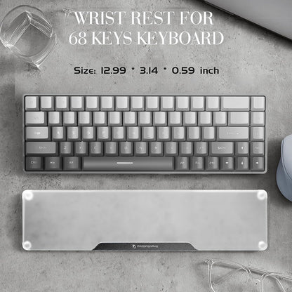 SELORSS Acrylic Keyboard Wrist Rest 98-Key Mechanical Keyboards Ergonomic Palm Rest for Computer Keyboard,Anti-Slip Base,Wrist Pad for Laptop,Office & Home-Easy Typing