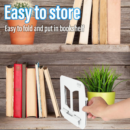 Portable Book Stand Book Holder Book Rest for Kids Reading Hands Free Cookbook Holder Textbook Stands Music Stand Lightweight Waterproof Book Stand Gifts School Supplies (Purple 11.82" *8.26")