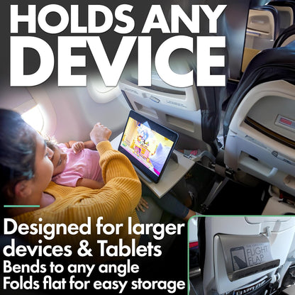 Flight Flap Airplane Phone Holder, Flexible Cell Phone Holder, Folding Cellphone Stand for Desk, Bed, Office, Treadmill - Airplane Gadgets for Long Travel Accessories - Plane Essentials (Silicone)