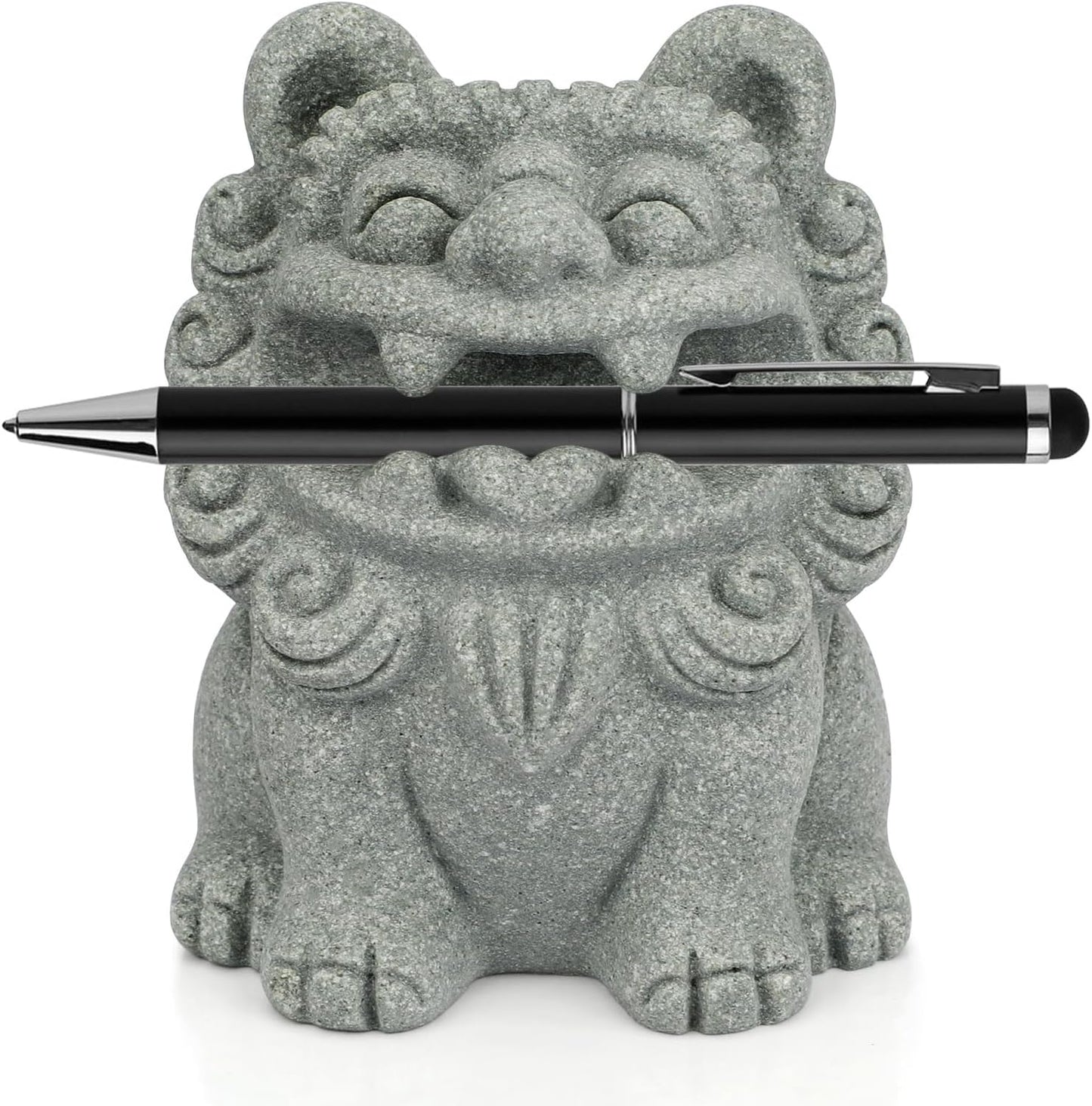 Dragon Pen Holder for Desk, Pen Holder Figure, Chinese Feng Shui Desk Organizer, Animal Figure for Office/Study Display Decoration