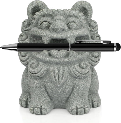 Dragon Pen Holder for Desk, Pen Holder Figure, Chinese Feng Shui Desk Organizer, Animal Figure for Office/Study Display Decoration
