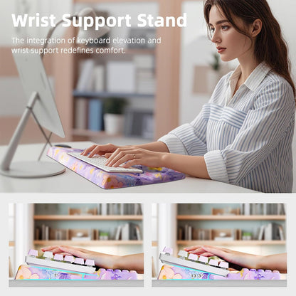 Ospelelf Keyboard Wrist Rest, Comfortable Ergonomic Keyboard Stand Riser Holder for Office Home