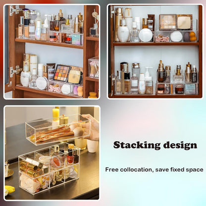 Acrylic Organizer 4-piece Makeup Organizer Countertop For Drawers Organizer Storage Bathroom Organizers And Storage Is A Good Choice For Desktop Finishing (4)