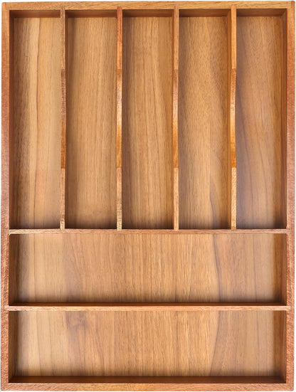 Kitchen Silverware Drawer Organizer and Storage Flatware Cutlery Utensil Holder Spice Rack Containers Bathroom Counter Cabinet Office Desk Makeup Drawer Tray Kitchen and Dining Tools Decor Accessories