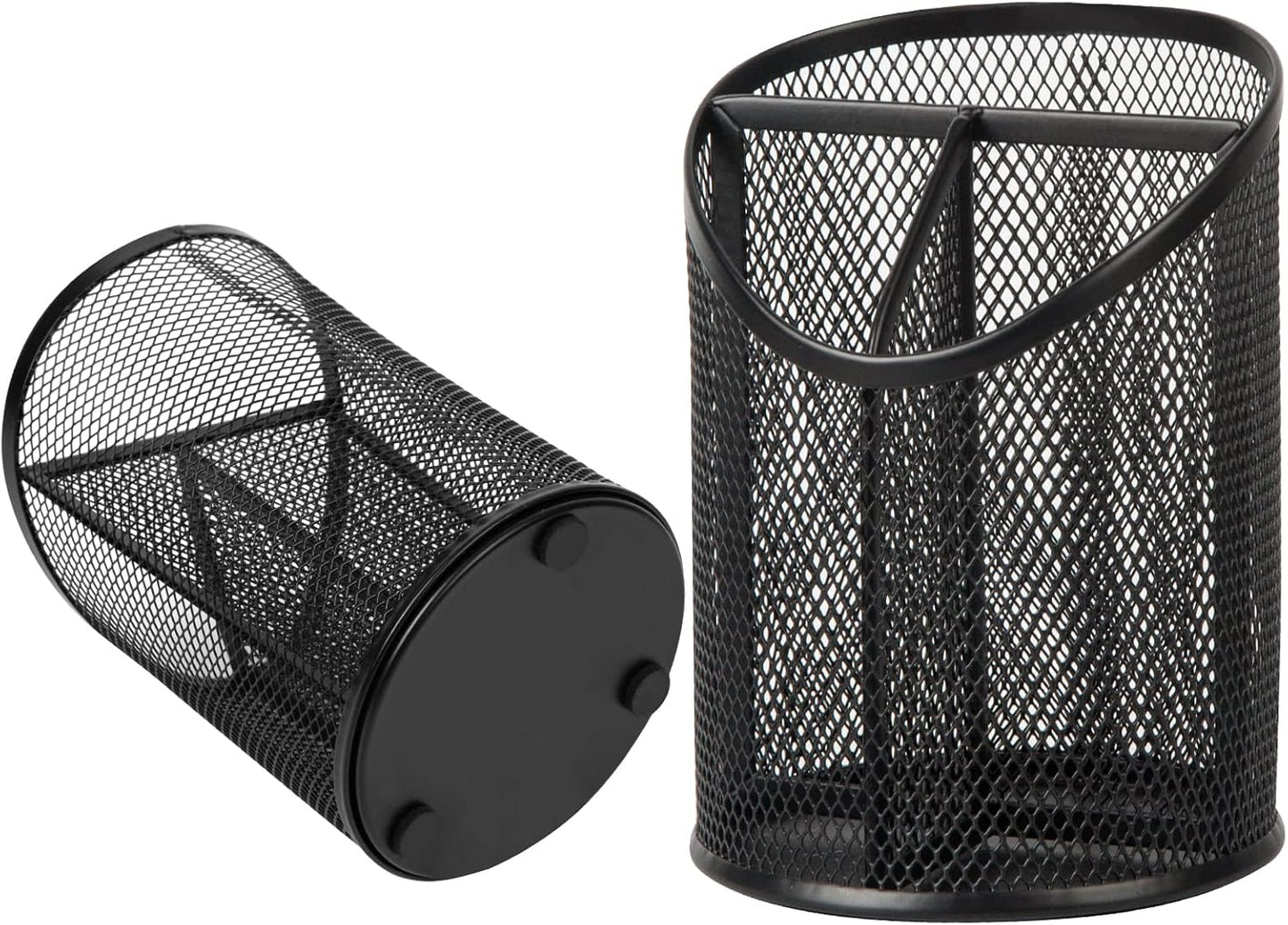 Delifox 2 Pack Pen Holder Mesh Round Pencil (White)