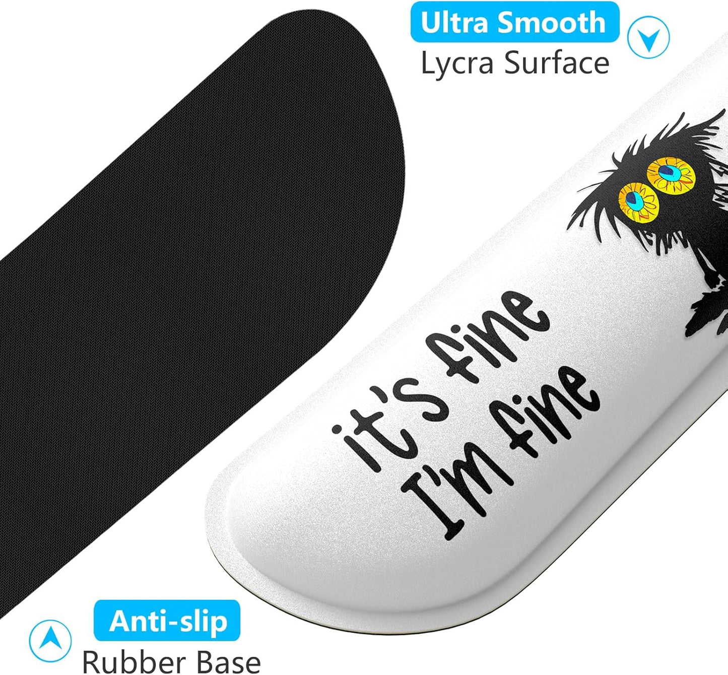Dapesuom Enlarge Keyboard Wrist Rest, Memory Foam Wrist Cushion for Desk Mats Support, Cute Pain Relief Keyboard Mouse Pad Rests Set with Non-Slip Base for Gaming Laptop Office Computer, Green Leaf