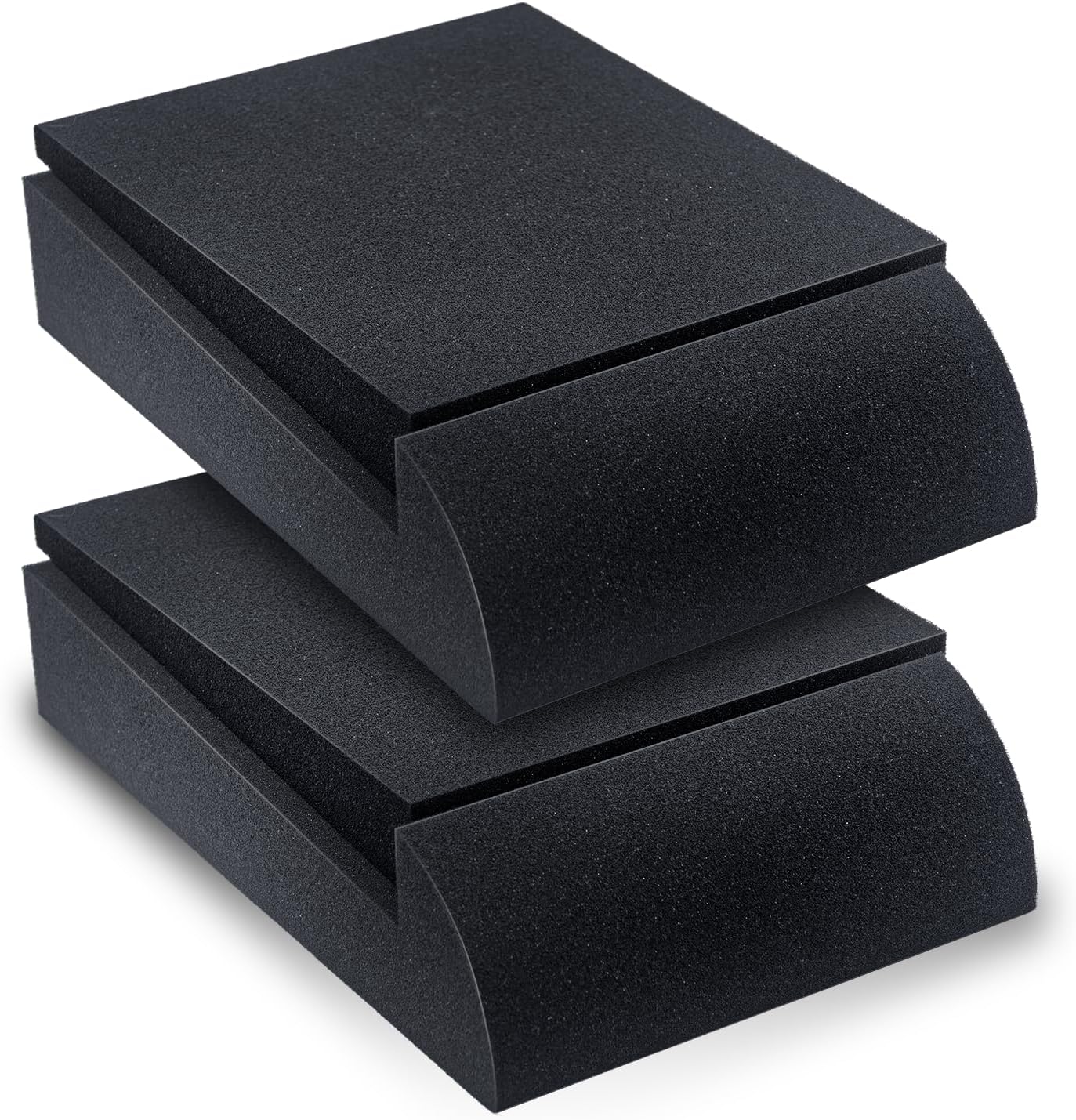 Liquid Stands Studio Monitor Sound Isolation Pads for Speakers 5" High-Density Speaker Foam Pads That Prevents Vibrations Angled Speaker Riser - Acoustic Speakers Isolation Pad for Floor, Desktop