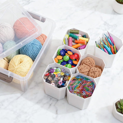 Citylife 17 QT Plastic Storage Bins Clear Storage Box with Lids Multipurpose Stackable Storage Containers for Organizing Tool, Craft, Crayon