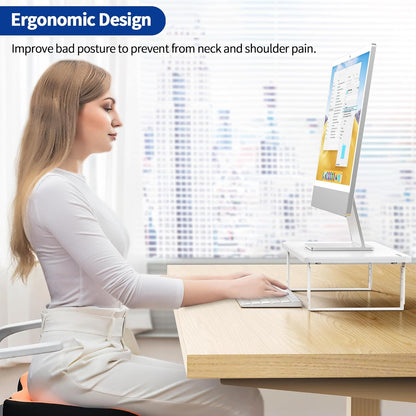 BESIGN MS01 Monitor Stand Riser, Height Adjustable Laptop Stand, Computer Monitor Stand for Monitor, Computer,Laptop,Printer (Black)