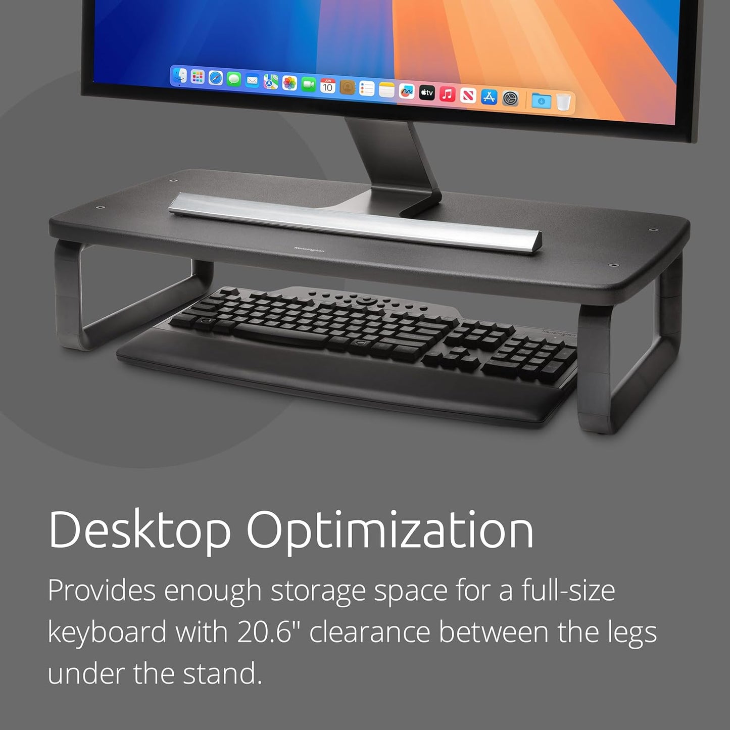 Kensington SmartFit Extra Wide Monitor Stand, Adjustable Height, Ergonomic Design (K52797WW) Black