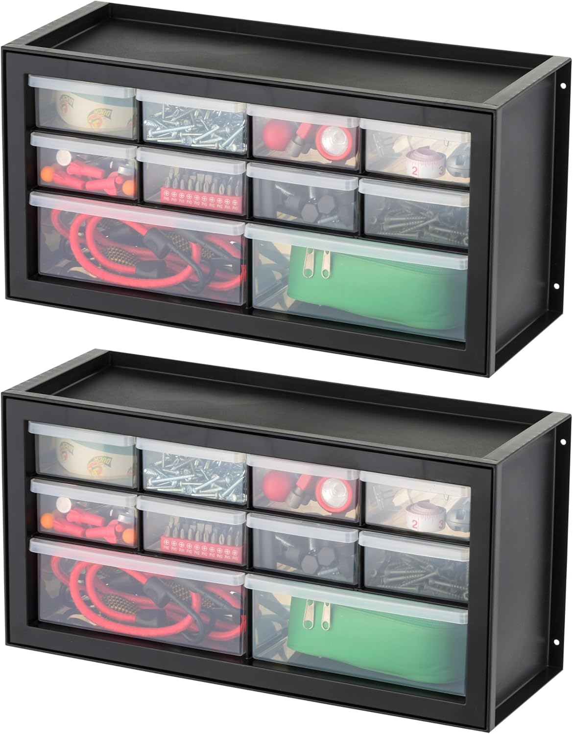 IRIS USA Small Parts Storage Cabinet, Made in USA, 64-Drawer Organizer Chest for Hardware, Screws, Nuts & Bolts, Charms, Beads, Craft Supplies, Scrapbook & Hobby Storage, Teacher Toolbox – White