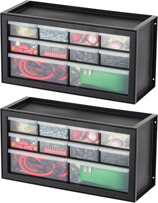 IRIS USA Small Parts Storage Cabinet, Made in USA, 64-Drawer Organizer Chest for Hardware, Screws, Nuts & Bolts, Charms, Beads, Craft Supplies, Scrapbook & Hobby Storage, Teacher Toolbox – White