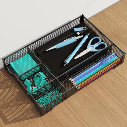 Desk Drawer Organizer Set, 3 Pcs Metal Mesh Office Drawer Organizers, Paper Organizer Letter Tray for Desk, Junk Drawer Organizer for Office, Kitchen, Makeup, Vanity