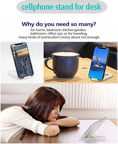 Prettyia Cell Phone Stands, Portable Phone Stand Phone Holder for Desk Applicable to iPhone Stand and Other Mobile Phones and Tablets Foldable Phone Stands 6pack