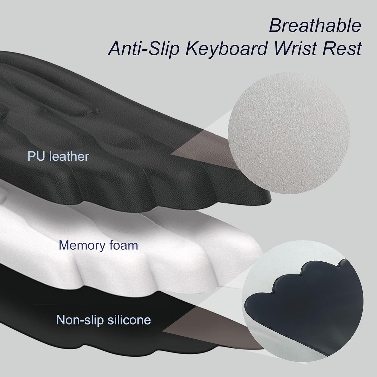Angel Wing Wrist Rest,Cute Wrist Rest for Keyboard and Mouse,Hand Rests Set Include Ergonomic Keyboard & Mouse Hand Rest and Coaster,Filled Resilient Memory Foam,for Work,Study,Gaming (White)